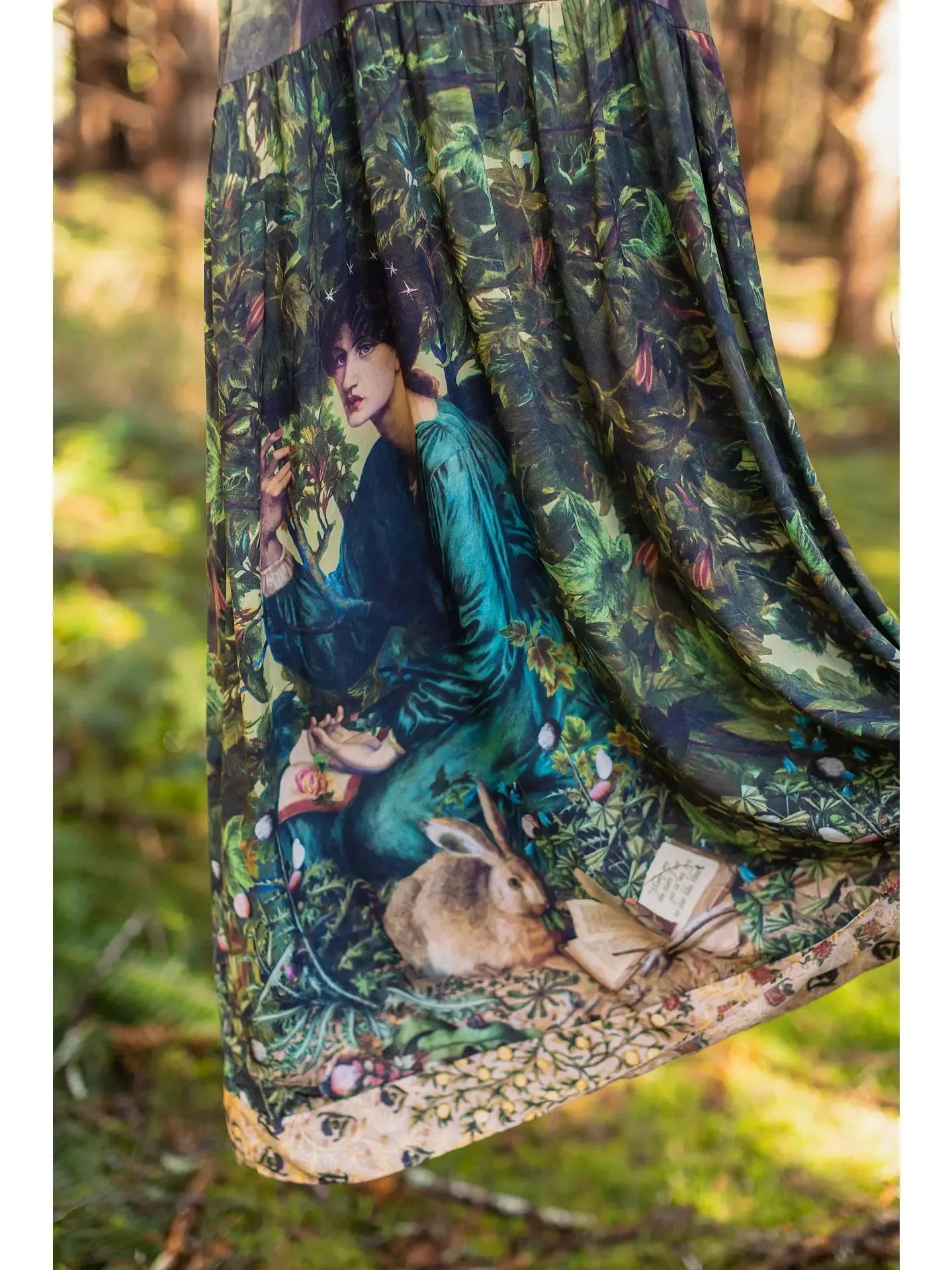 Market of stars Bella Notte Bohéme Bamboo Slip Dress with Moon and Rabbit - Stay Wild Collective  Dress