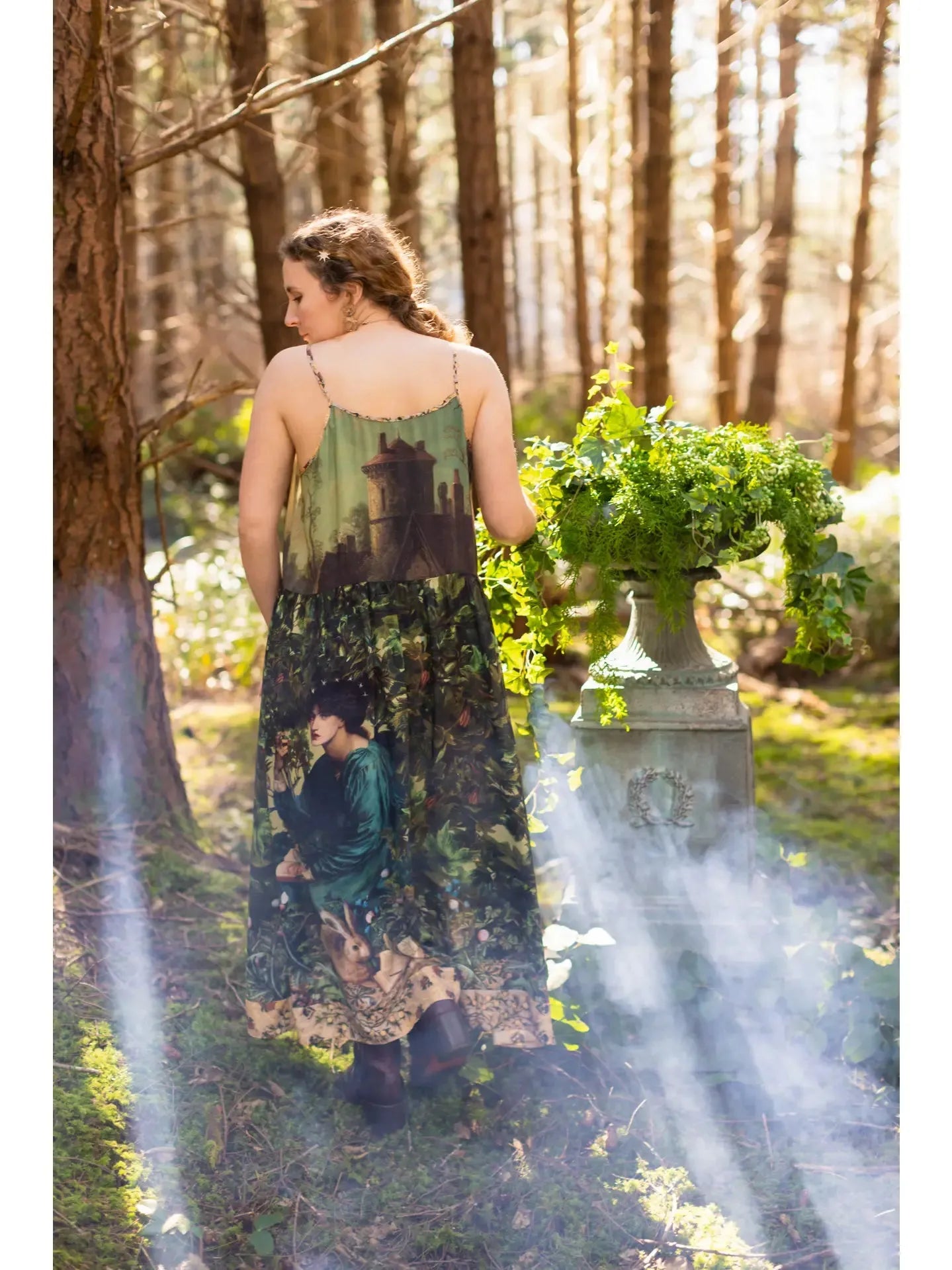Market of stars Bella Notte Bohéme Bamboo Slip Dress with Moon and Rabbit - Stay Wild Collective  Dress