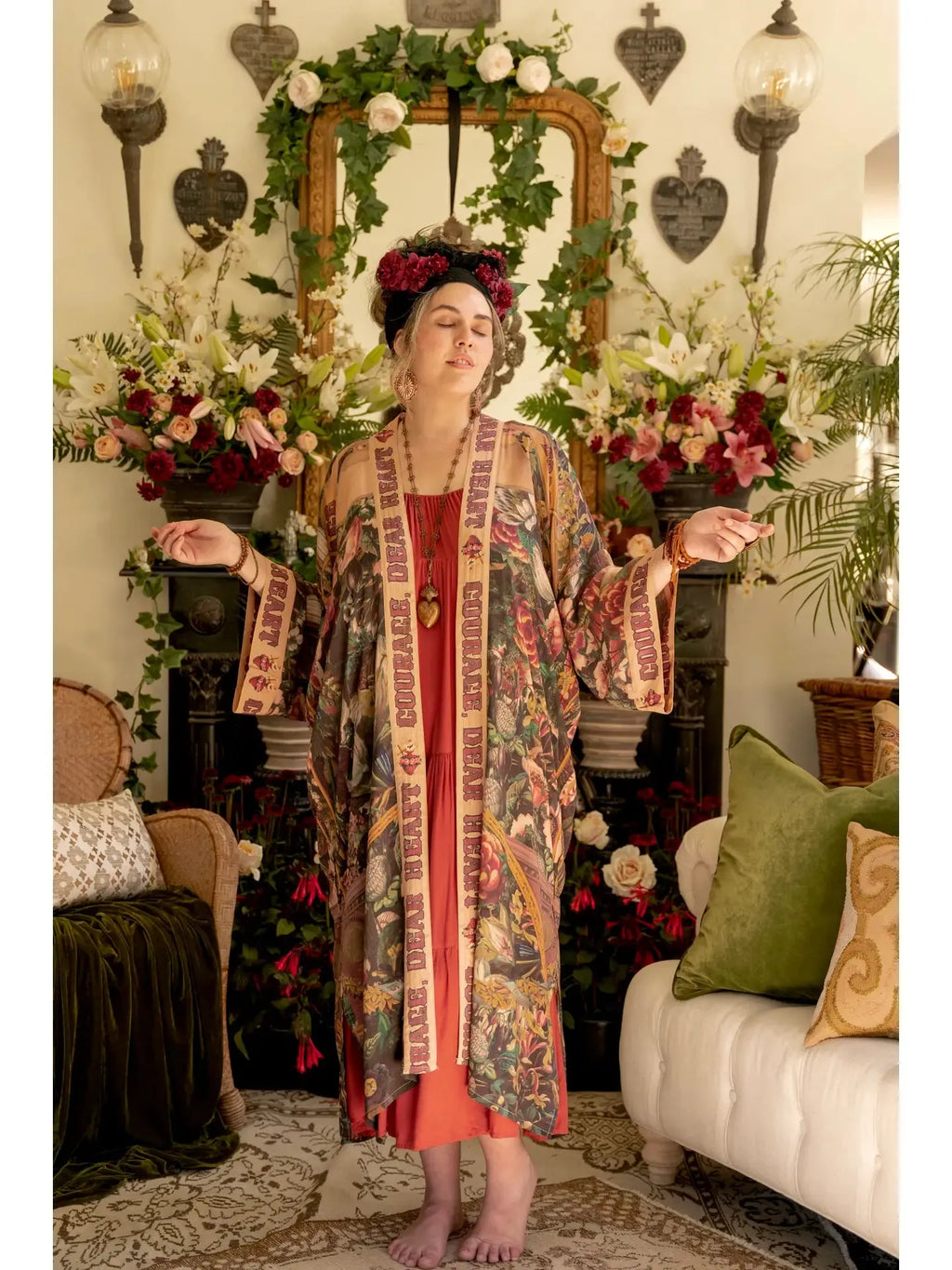 Market of stars Courage Dear Heart Boho Kimono Opera  Duster - Stay Wild Collective  Kimono