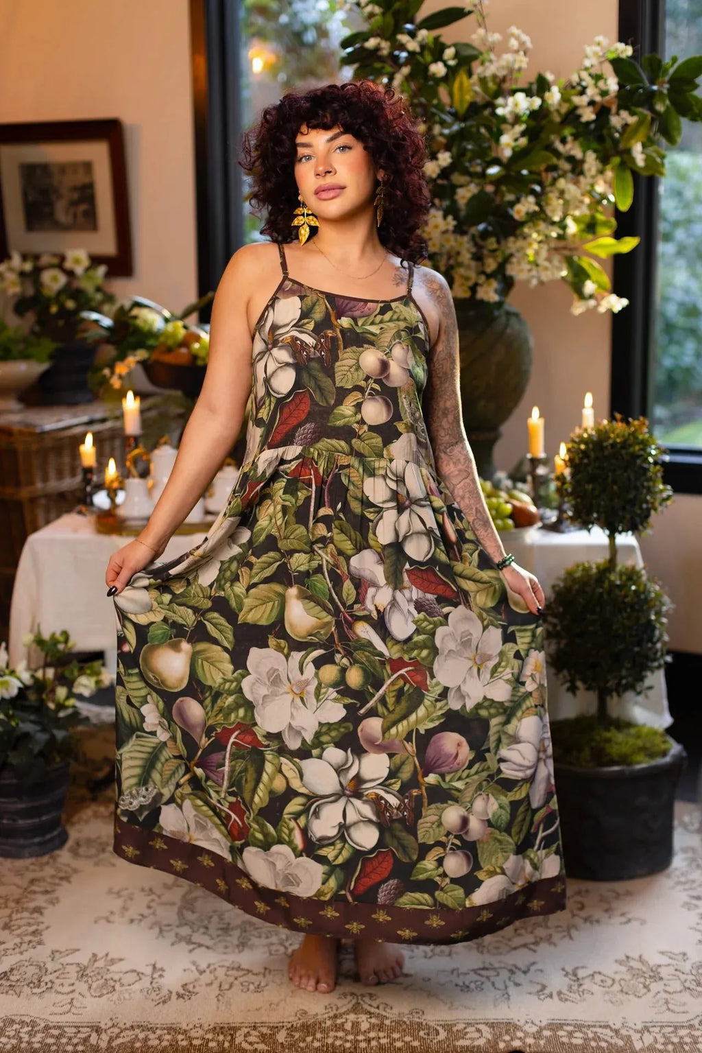 Market of stars FLEUR DE LUNE BOHÉME SLIP DRESS - Stay Wild Collective  
