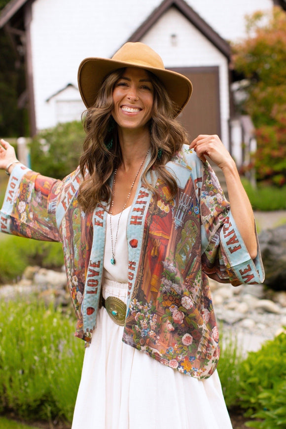 Market of Stars Love Language (Cropped Length) kimono - Stay Wild Collective  Kimono Outerwear