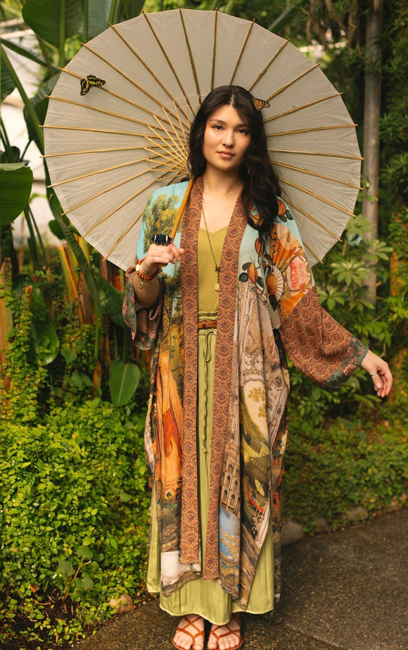 Market of Stars Secret Garden Opera Duster Bamboo Kimono - Stay Wild Collective  Kimono Outerwear