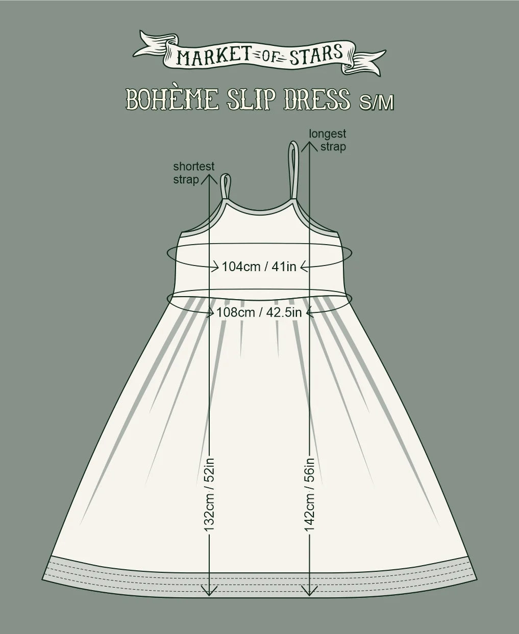 Market of stars THE DAWNING BOHÉME SLIP DRESS - Stay Wild Collective