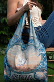Market Of Stars Peace Out Linen Tote Bag with Doves and Sunrise - Stay Wild Collective  bag