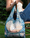 Market Of Stars Peace Out Linen Tote Bag with Doves and Sunrise - Stay Wild Collective  bag