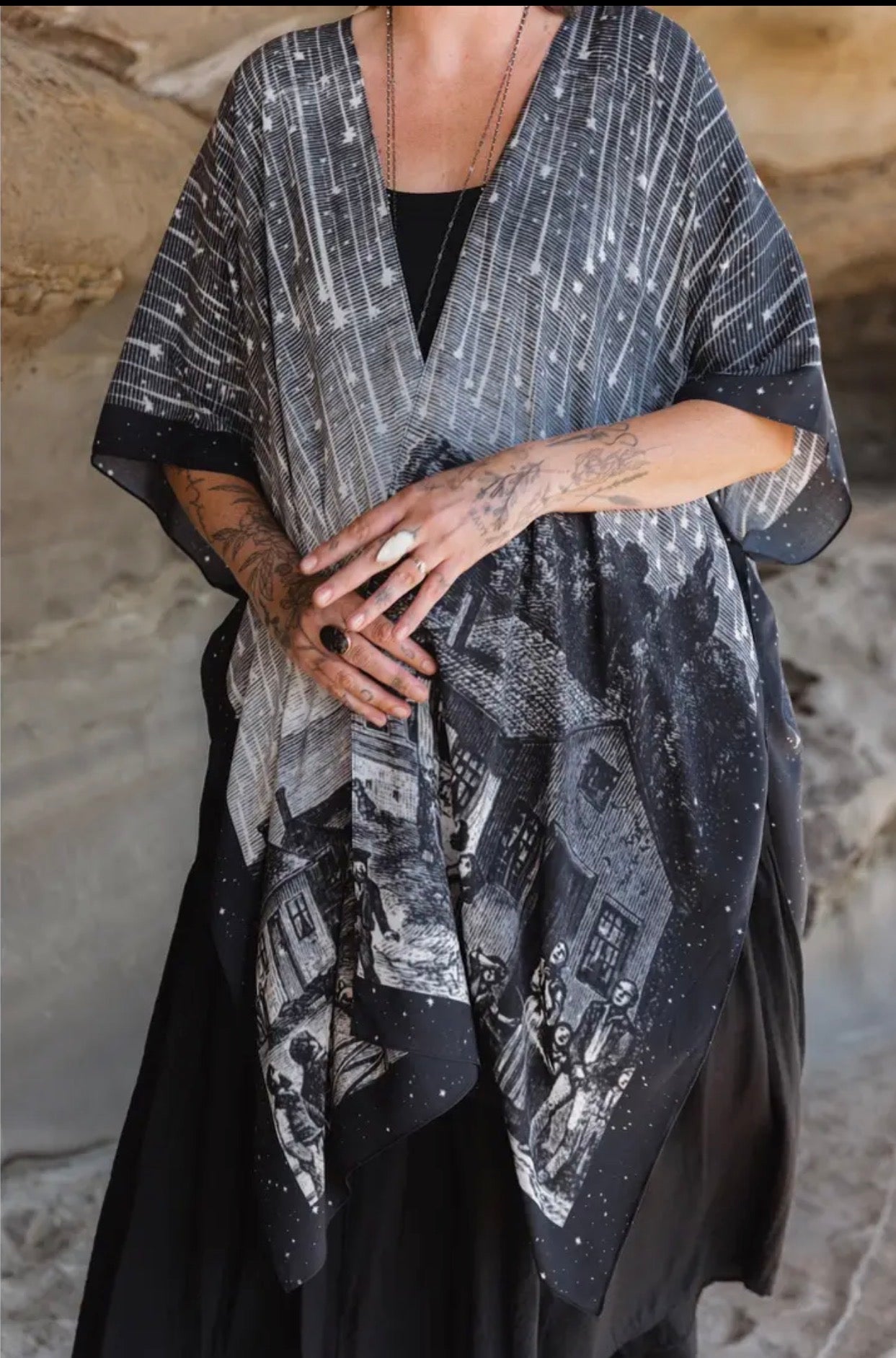   Market of stars stargazer goddess duster celestial print - Stay Wild Collective  