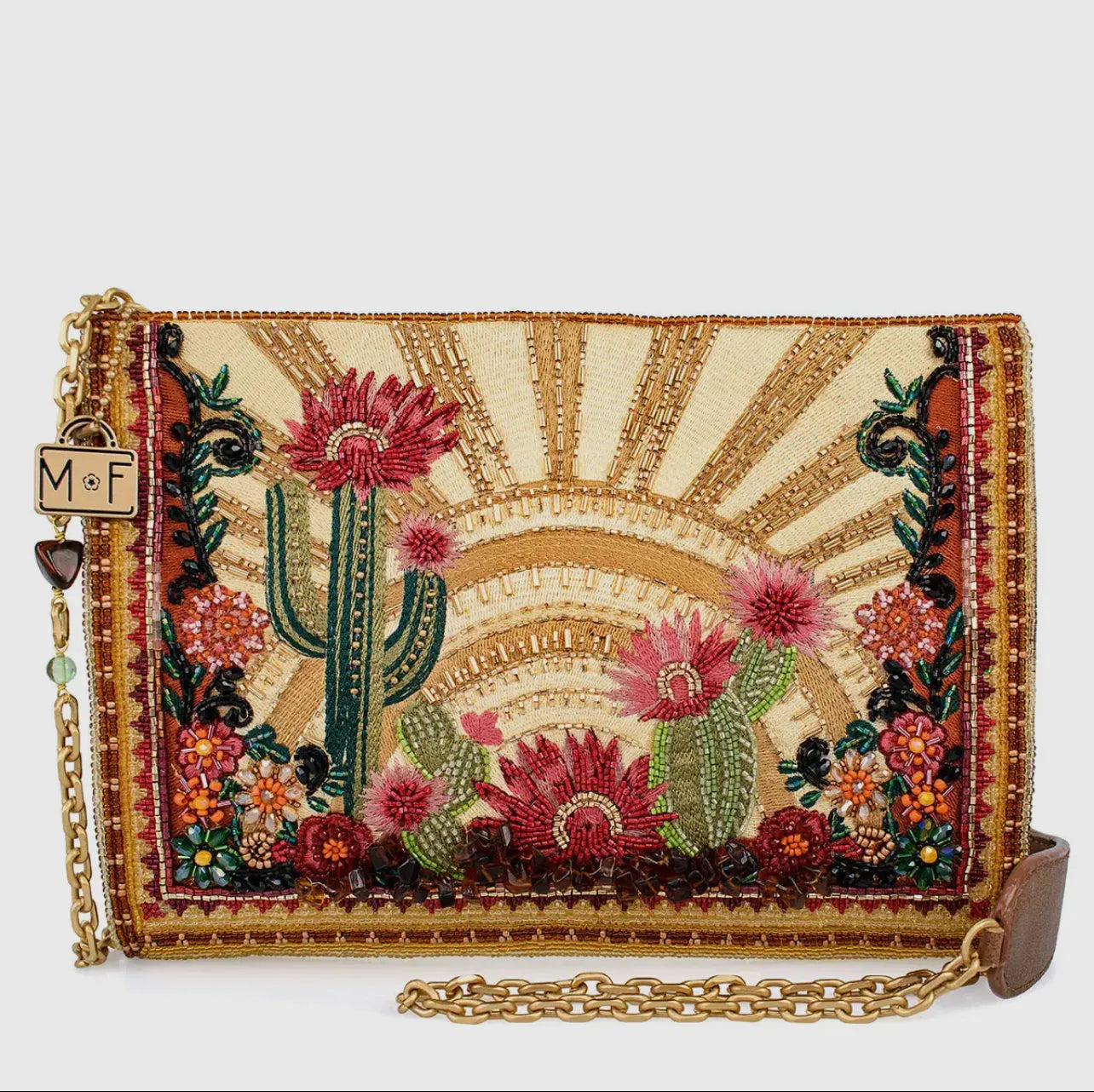 Mary Francis desert sunrise cactus and floral crossbody - Stay Wild Collective  