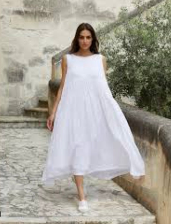 Meg by Design Zahara Dress Paper Cotton | White - Stay Wild Collective  Dress