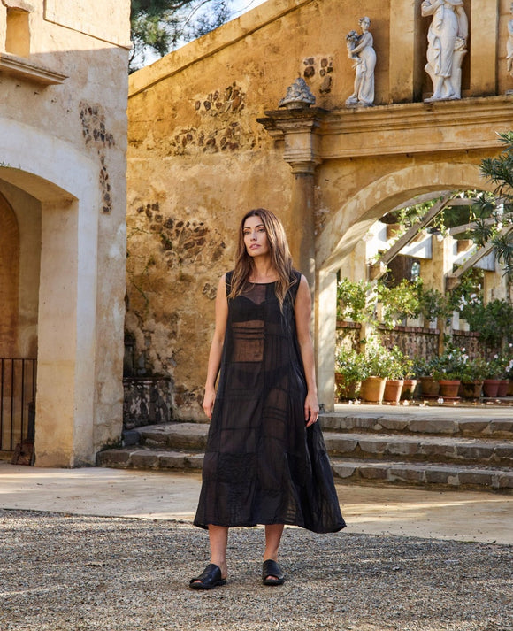Meg by Design  Muskan Dress- Cotton & Linen | White | Black - Stay Wild Collective  Dress