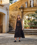 Meg by Design  Muskan Dress- Cotton & Linen | White | Black - Stay Wild Collective  Dress