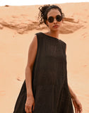 Meg by Design  Muskan Dress- Cotton & Linen | White | Black - Stay Wild Collective  Dress