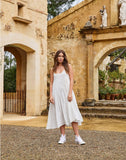 Meg by Design  Meera Dress - Cotton & Silk | White | Black - Stay Wild Collective  Dress