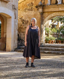 Meg by Design  Meera Dress - Cotton & Silk | White | Black - Stay Wild Collective  Dress