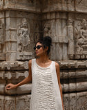 Meg by Design Lidia Dress - Linen & Lace | White | Black - Stay Wild Collective  Dress