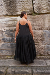 Meg by desgn  AMÉLIE TUTU SLIP DRESS - LONG BLack - Stay Wild Collective  Dress
