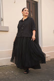 Meg by desgn  AMÉLIE TUTU SLIP DRESS - LONG BLack - Stay Wild Collective  Dress