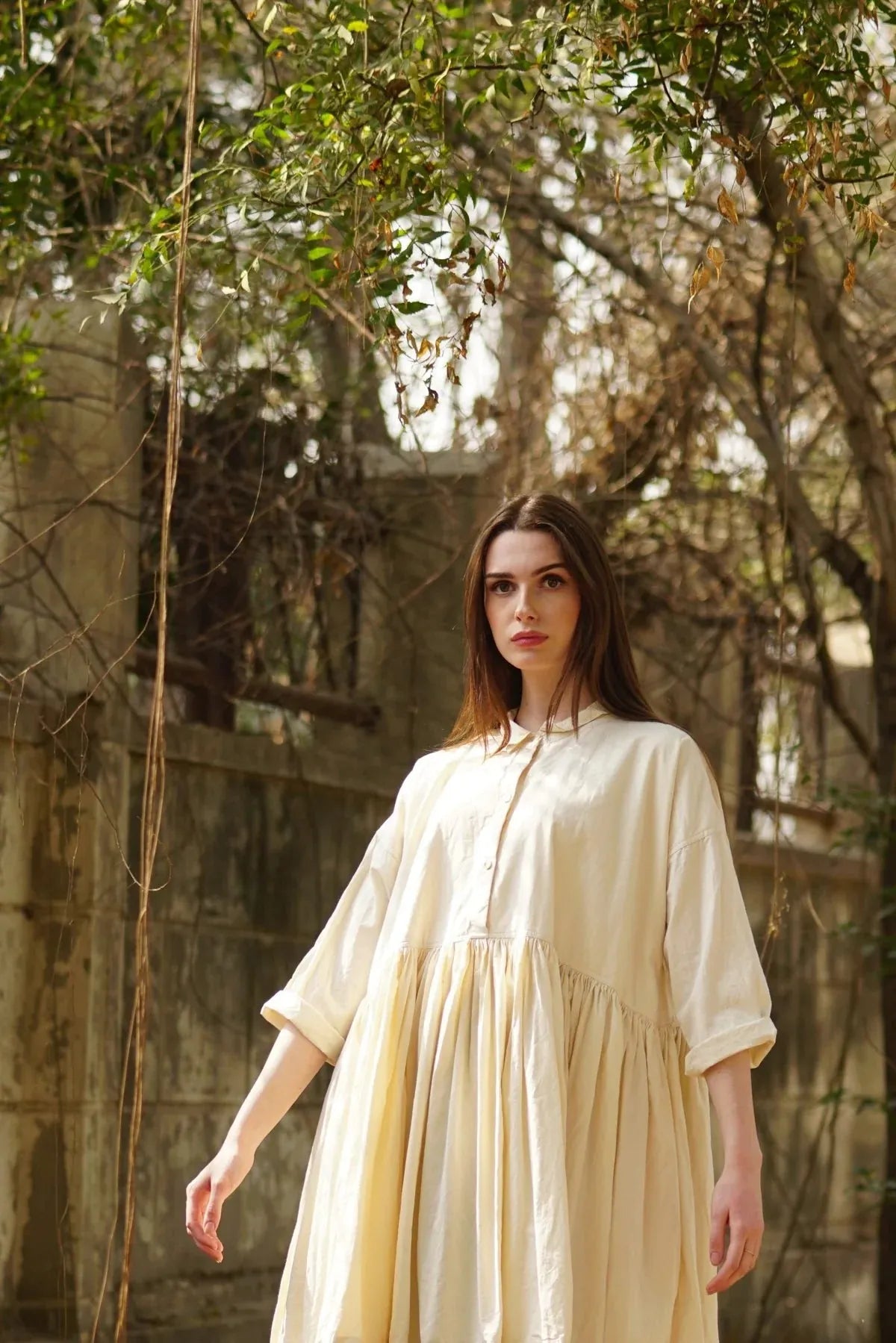 Meg by Design Edith cotton twill dress long - Stay Wild Collective  Dress