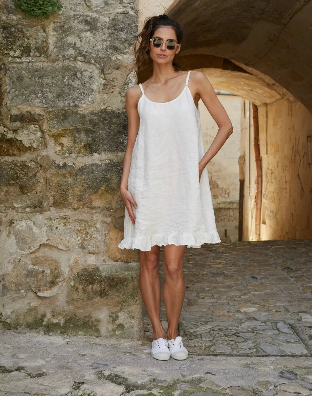 Meg by Design  Elisa (Suri) Slip - Linen | Warm White | Black - Stay Wild Collective  Dress