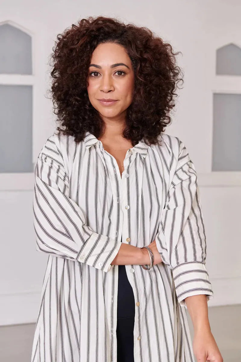 Meg by Design Piper Long Shirt - Paper Cotton - Stay Wild Collective  Shirts & Tops