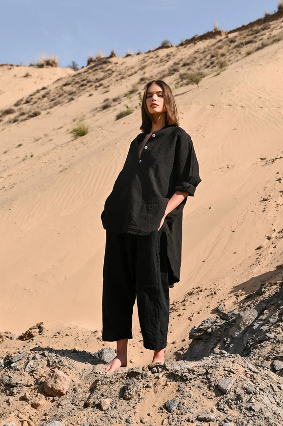 Meg by Design | Tuxedo Shirt - Linen