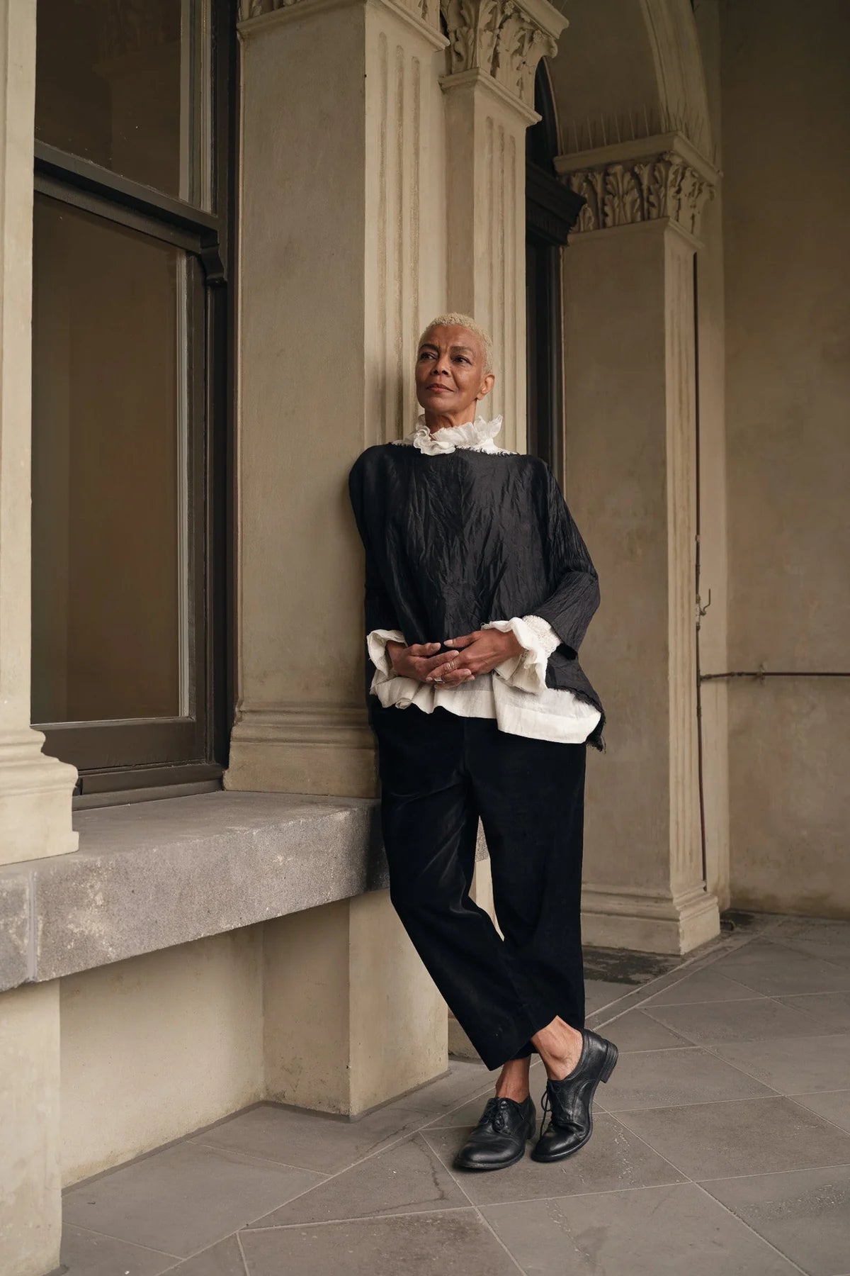  Meg by design OPHÉLIE PANT - COTTON VELVET Black - Stay Wild Collective  