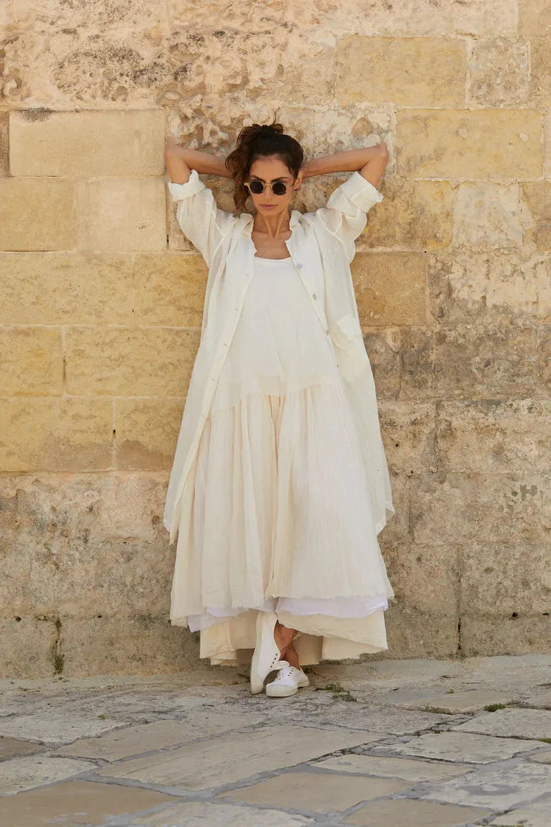 Meg by design AMÉLIE TUTU SLIP DRESS - LONG Warm White - Stay Wild Collective  Skirt