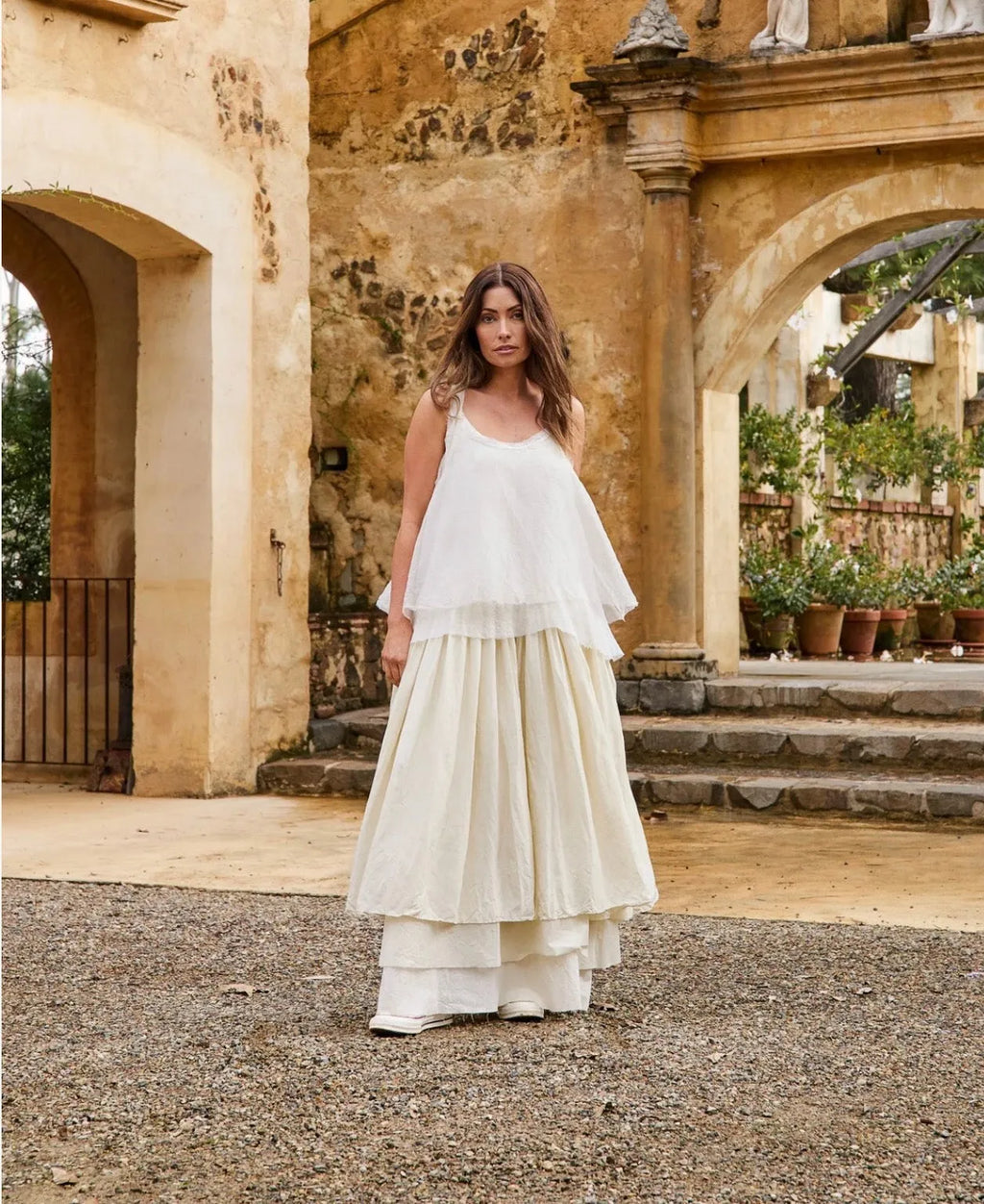 Meg by Design  Alessia Cami - Silk | White | Black - Stay Wild Collective  Top