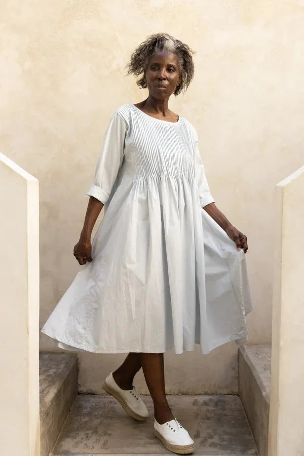 Meg by design Asili Dress- Cotton Poplin Ice - Stay Wild Collective  Dress