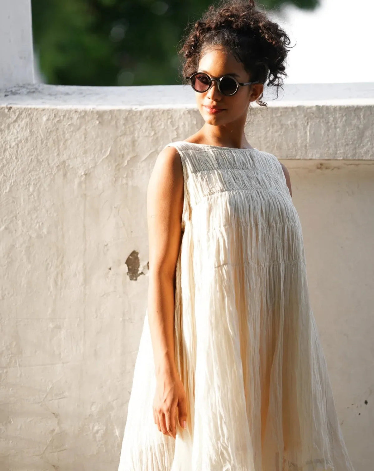 Dress  MegbyDesign Athena Dress Long Gauze Cotton SALE white - Stay Wild Collective