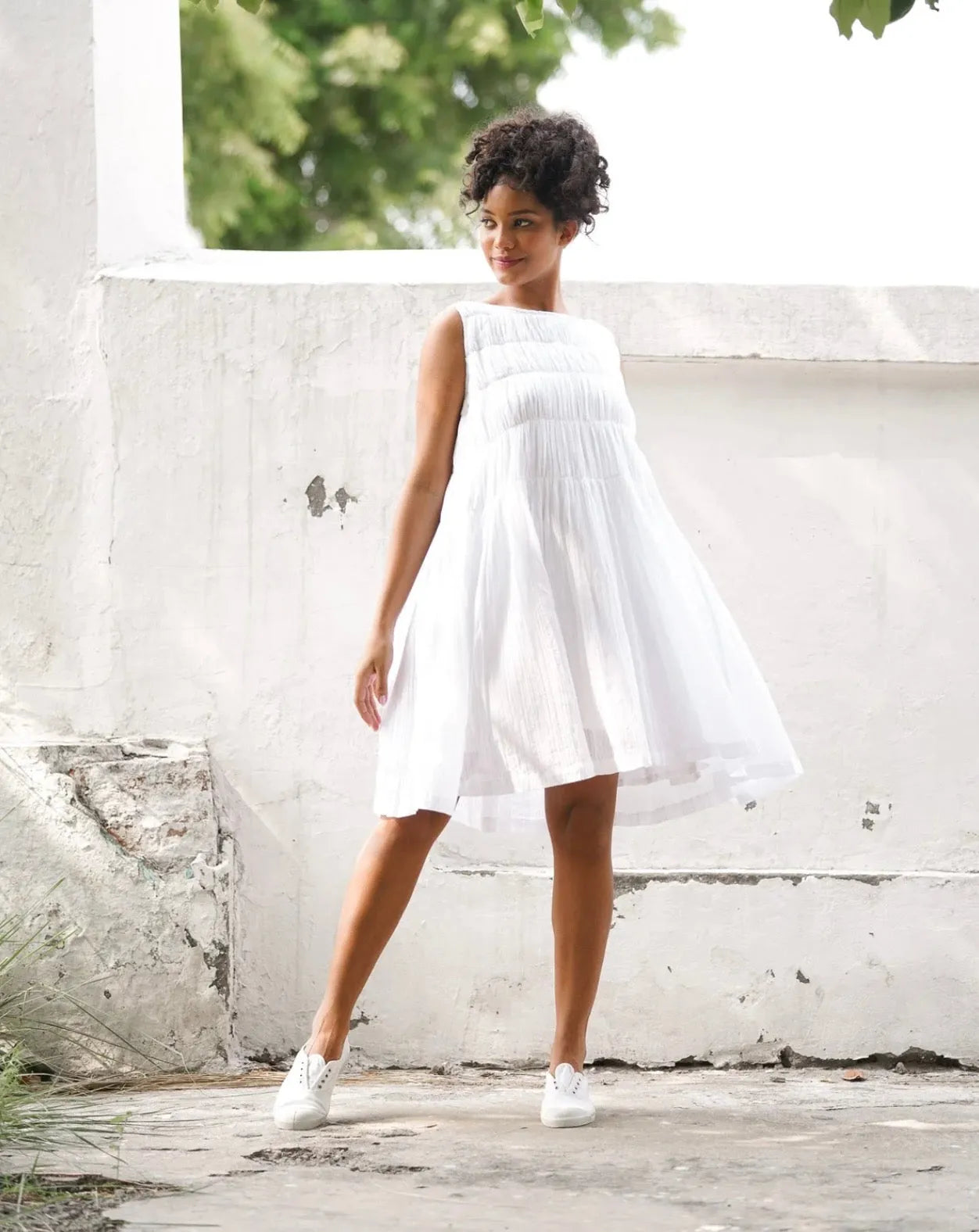 short gauze dress UNTUCKit | Cotton Gauze Short-Sleeve Avery Dress