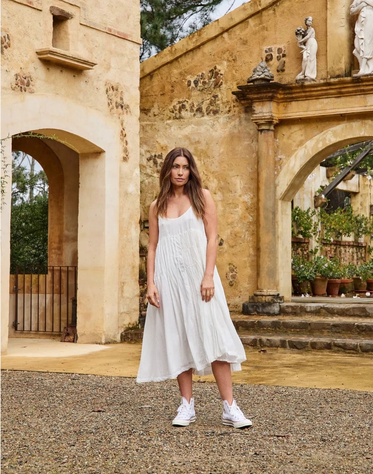 Meg by Design  Meera Dress - Cotton & Silk | White | Black - Stay Wild Collective  Dress
