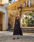 Meg by Design  Muskan Dress- Cotton & Linen | White | Black - Stay Wild Collective  Dress