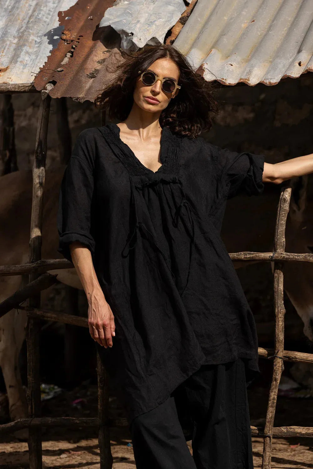 Meg by Design Nzuri Tunic - Linen - Stay Wild Collective  Dress
