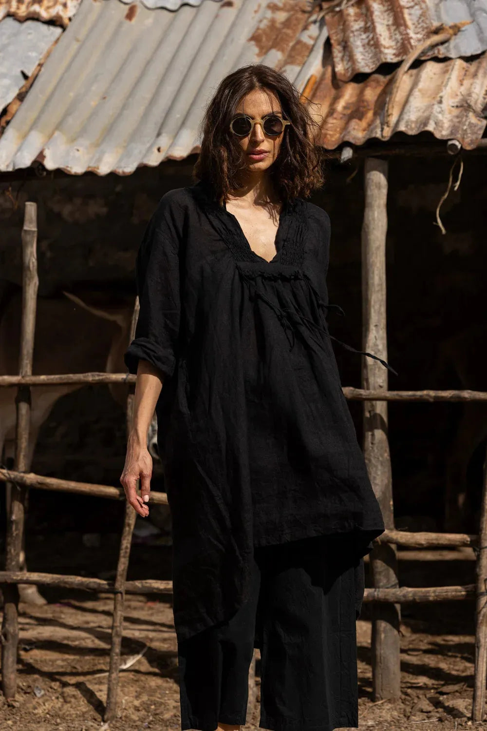 Meg by Design Nzuri Tunic - Linen - Stay Wild Collective  Dress