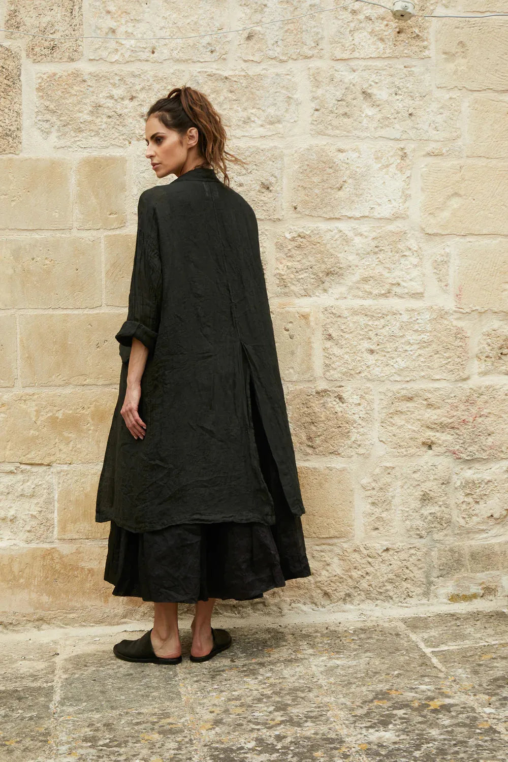  Meg by design Piaf coat linen - Stay Wild Collective  
