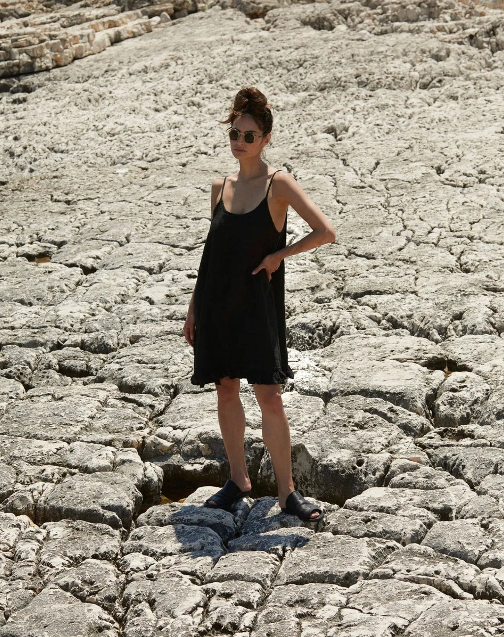 Meg by Design  Elisa (Suri) Slip - Linen | Warm White | Black - Stay Wild Collective  Dress