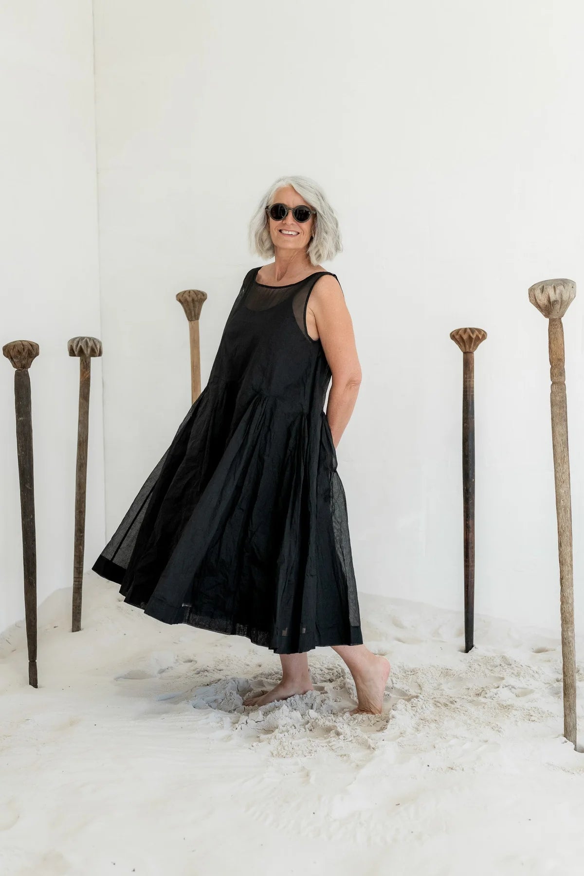 Megbydesign | Eden dress black - cotton organdy - Stay Wild Collective