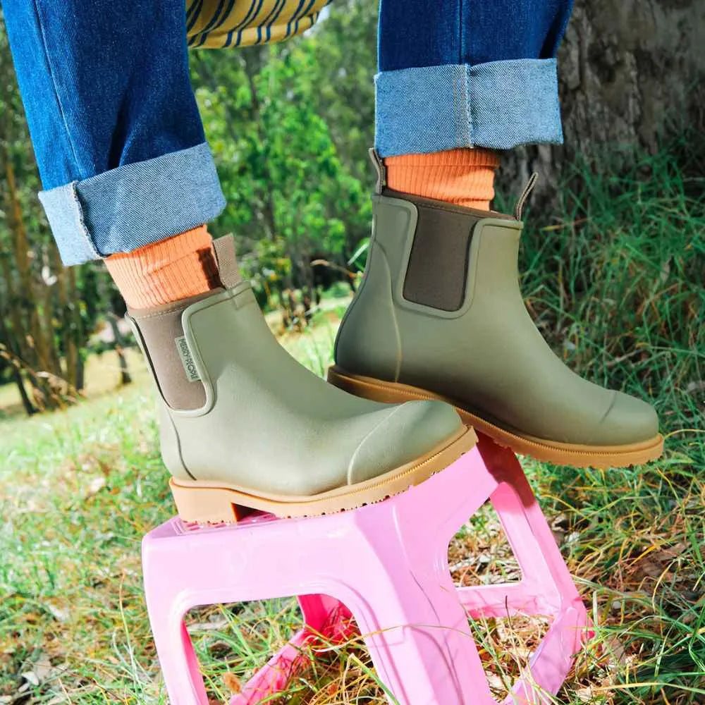 Merry People Bobbi Gumboot | Khaki Green - Stay Wild Collective  Shoes