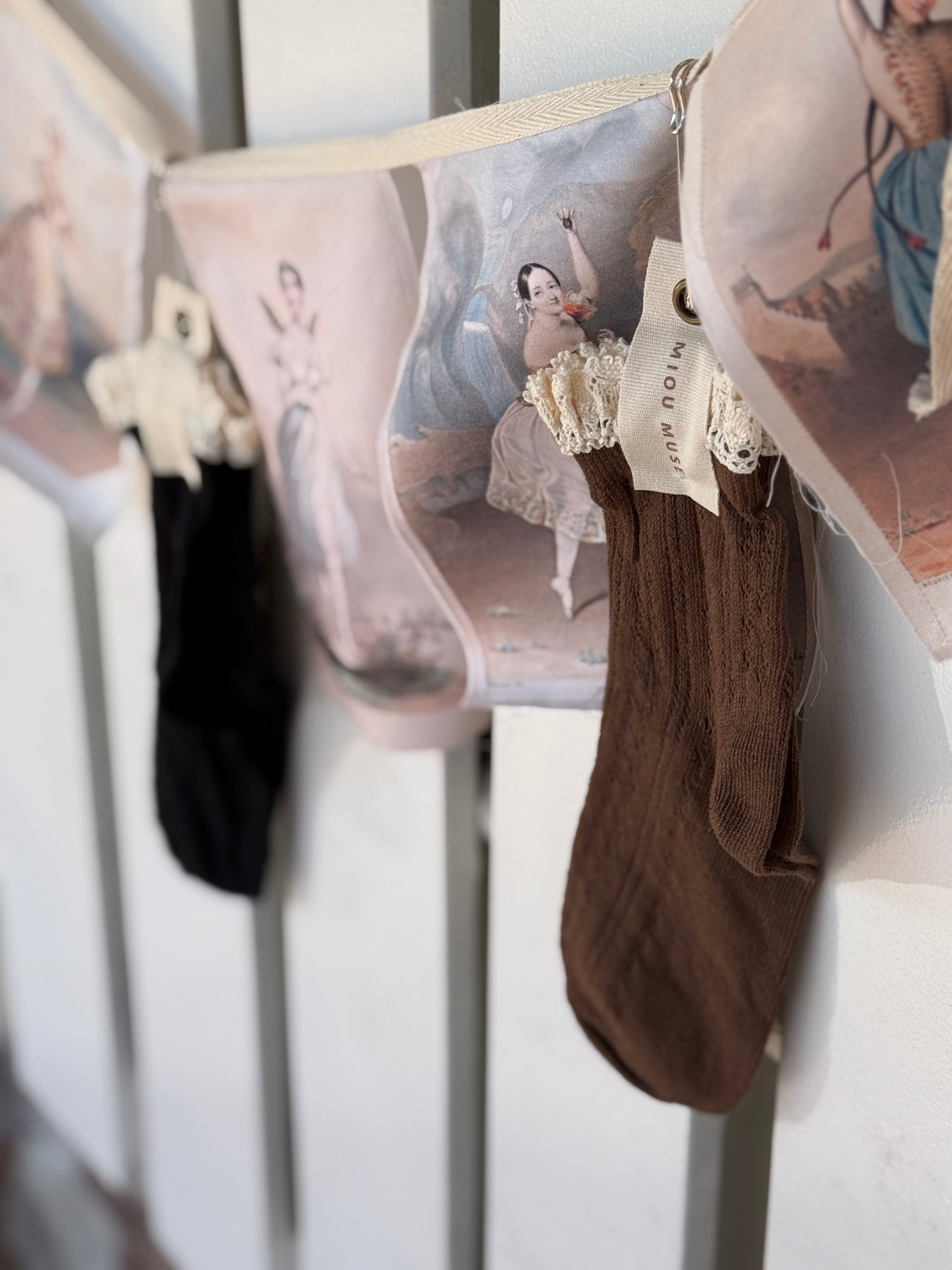  Miou Muse Net Pointelle with crochet trim socks - Stay Wild Collective  Socks
