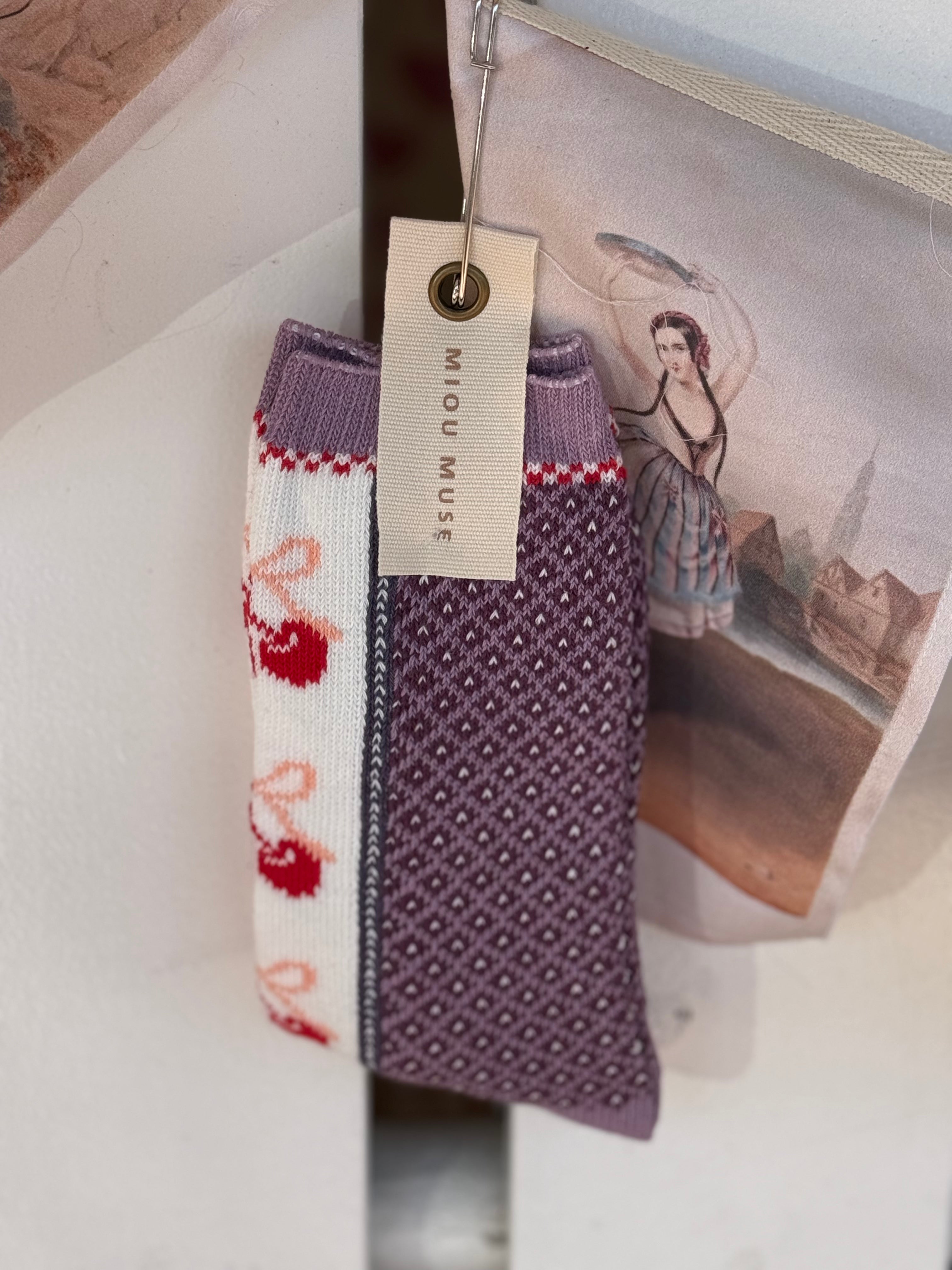  Miou Muse cherry socks - Stay Wild Collective  