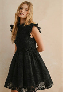Miou muse black velvet dress