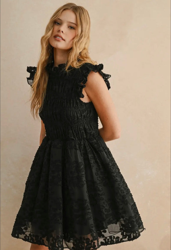 Miou muse black velvet dress