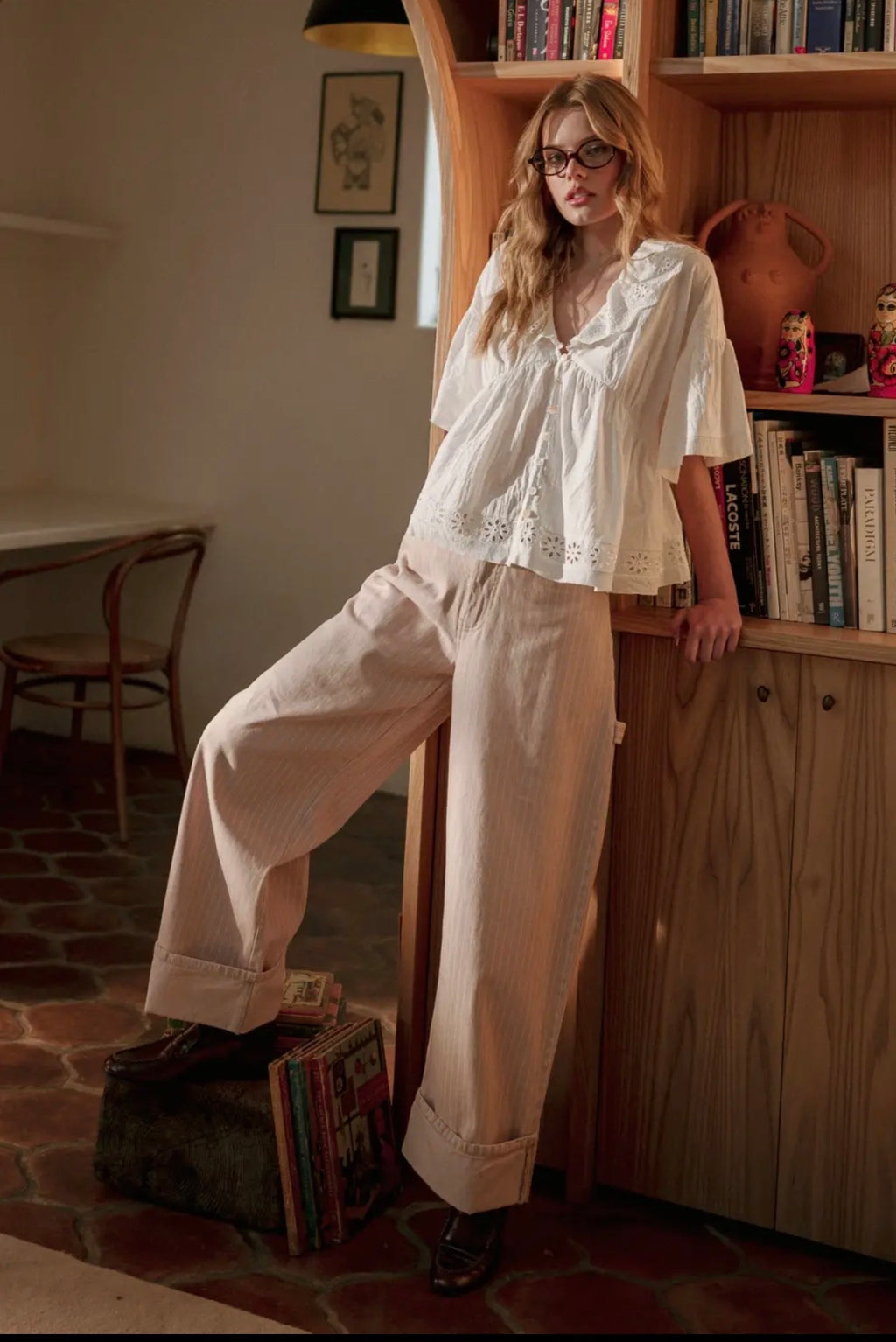  Miou muse eyelet cotton blouse - Stay Wild Collective  