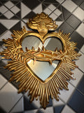 Mirrored tin heart wall hanging 25x21cm LHJ01 - Stay Wild Collective