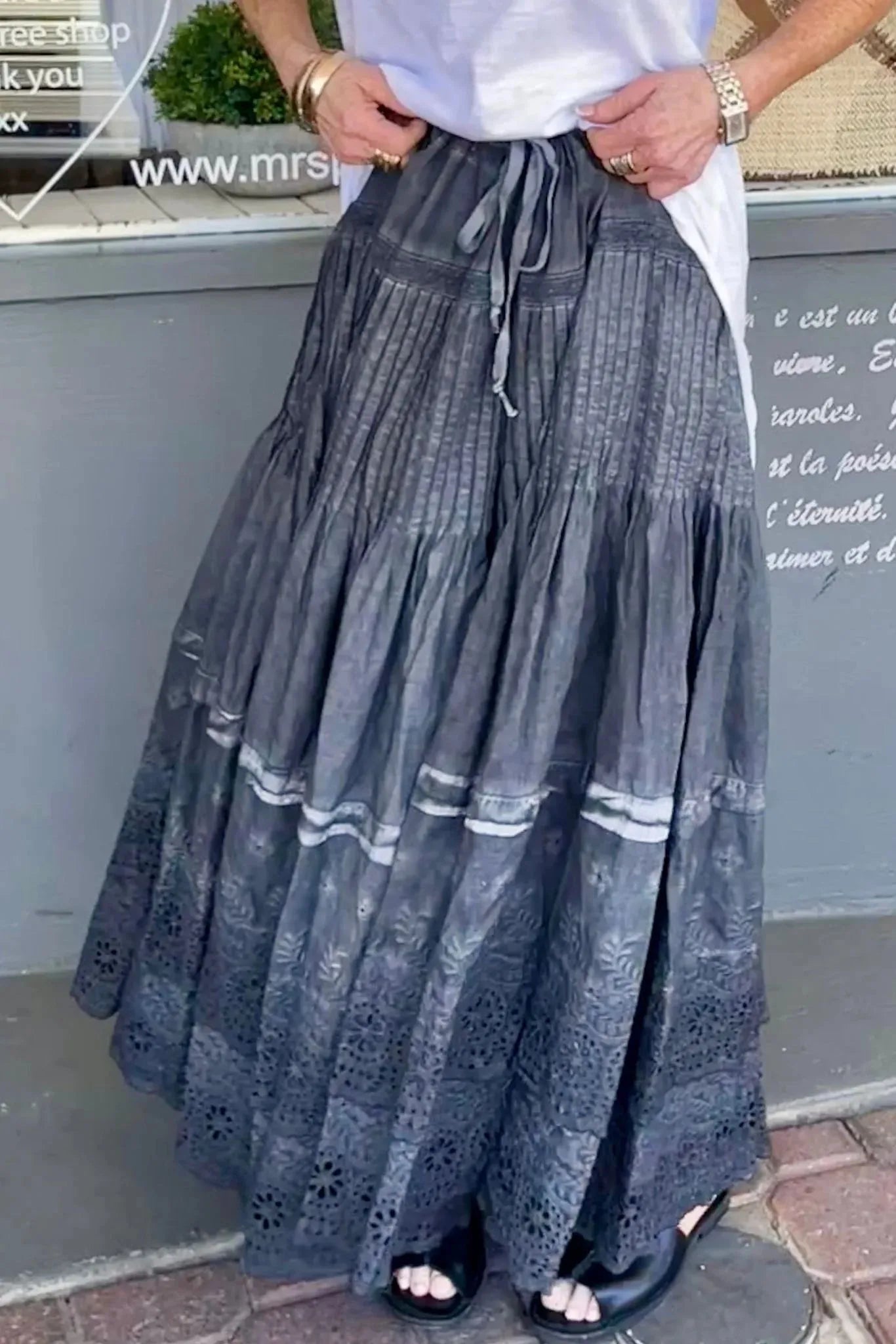  Miss rose sister violet A Date With Mabel skirt. Black wash - Stay Wild Collective  