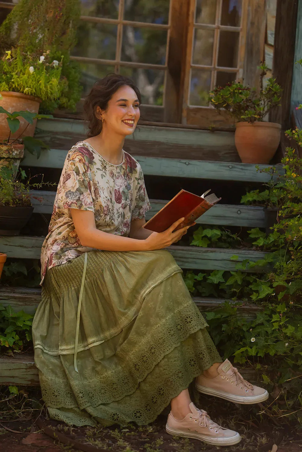  Pre order Miss rose sister violet A Date With Mabel skirt. Moss - Stay Wild Collective  