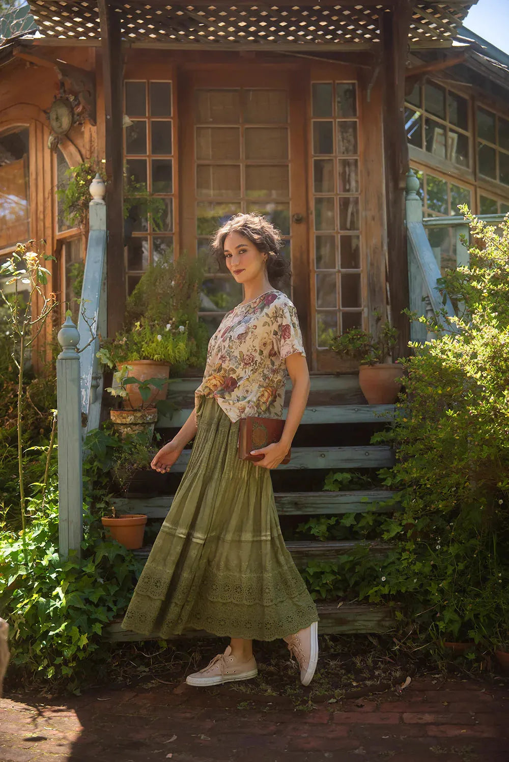  Pre order Miss rose sister violet A Date With Mabel skirt. Moss - Stay Wild Collective  