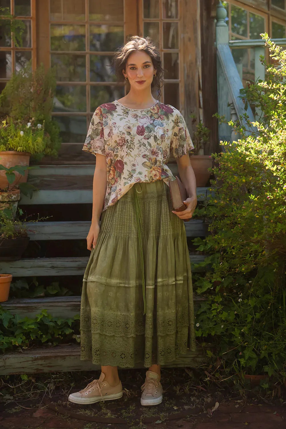  Pre order Miss rose sister violet A Date With Mabel skirt. Moss - Stay Wild Collective  