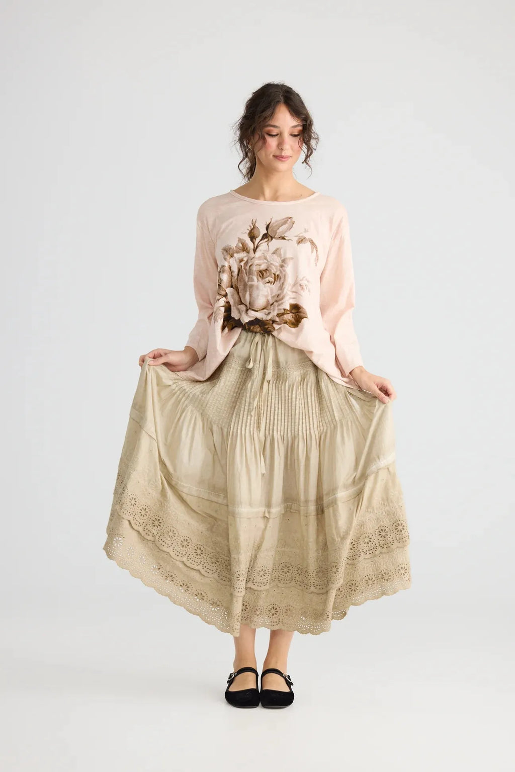  Miss rose sister violet A Date With Mabel skirt. Stonewash - Stay Wild Collective  