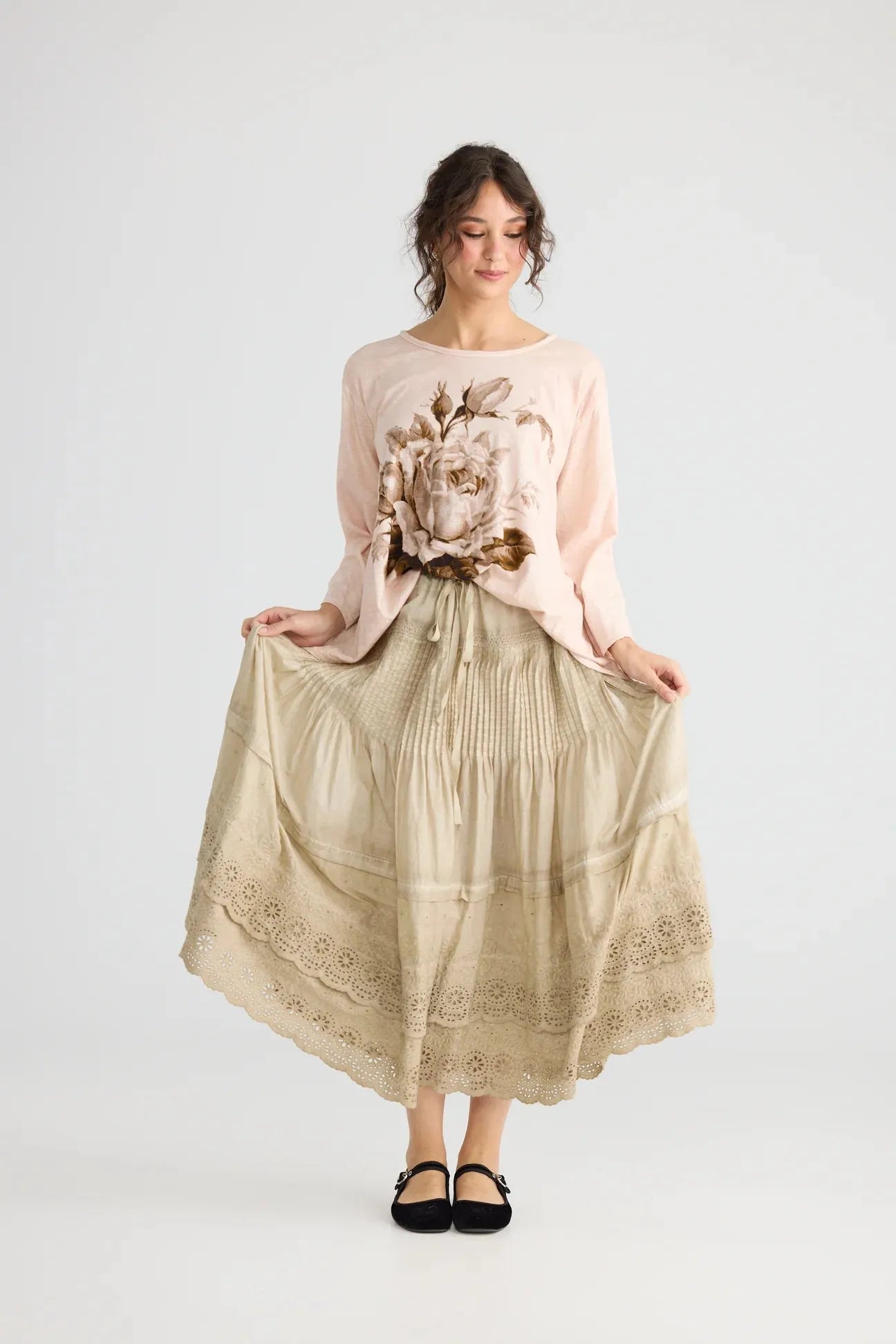  Miss rose sister violet A Date With Mabel skirt. Stonewash - Stay Wild Collective  